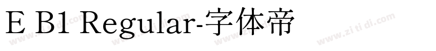 E B1 Regular字体转换